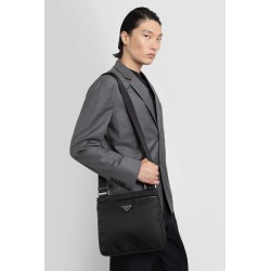 nylon and saffiano leather shoulder bag