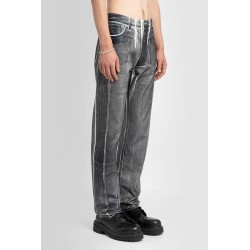 overprinted foil denim jeans