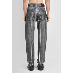 overprinted foil denim jeans