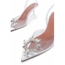 begum glas pvc slingback pumps