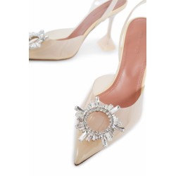 begum glass slingback pumps