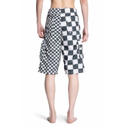 checkered cargo swim shorts