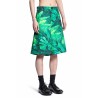 leaf print shorts in polyester gabardine