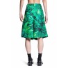 leaf print shorts in polyester gabardine