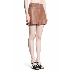 hammmered leather shorts