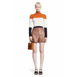 hammmered leather shorts