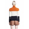 lycra turtleneck colour-block jumper