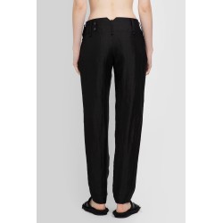 high twisted gabardine low-rise belted pants