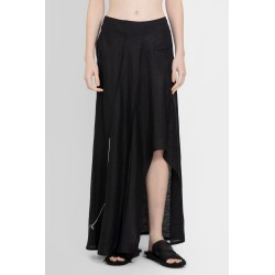 linen cloth round hem skirt