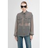 silk chiffon military shirt