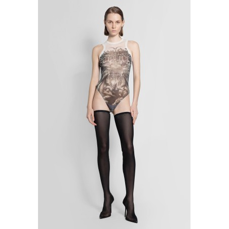 diablo print mesh bodysuit