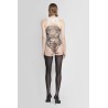 diablo print mesh bodysuit