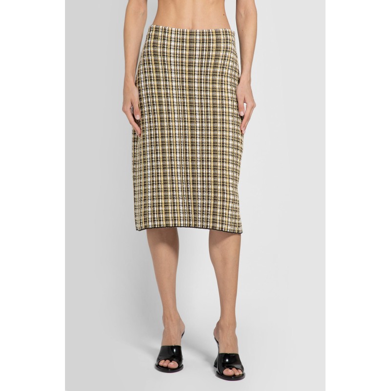 check jacquard midi skirt