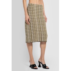 check jacquard midi skirt