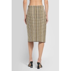 check jacquard midi skirt