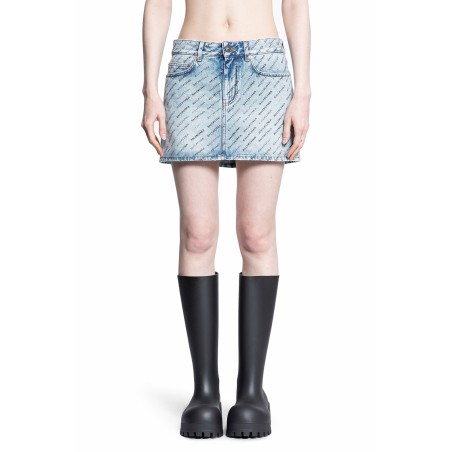 all over logo low waist mini skirt