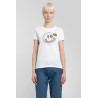 smiley collaboration hand drawn logo tight fit t-shirt