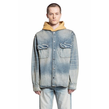 denim hooded overshirt