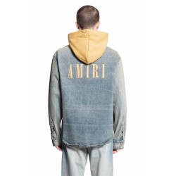 denim hooded overshirt