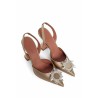 begum sling satin pumps