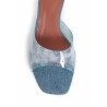 lupita glass pvc denim mules