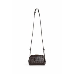 pouch on strap in intrecciato nappa leather