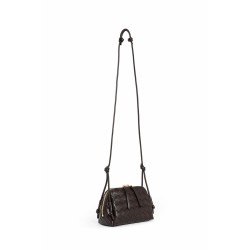 pouch on strap in intrecciato nappa leather