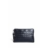 intrecciato leather pouch