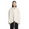 wool v-neck hoodie