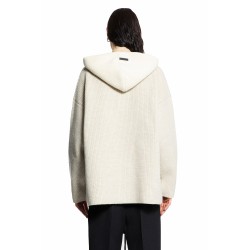 wool v-neck hoodie