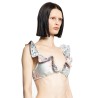 halliday spliced frill bikini top