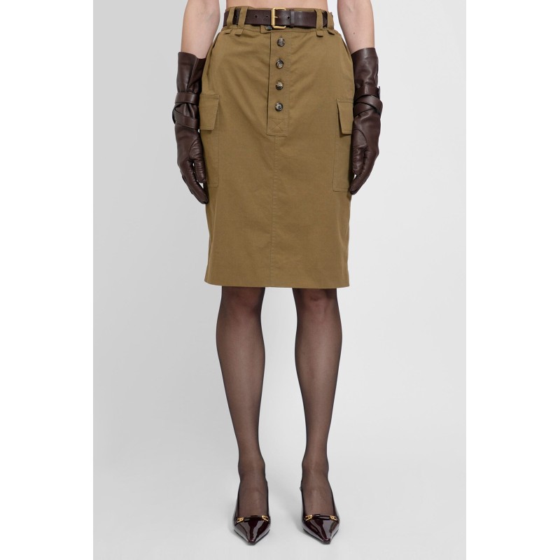 cassandre cargo pencil skirt in cotton twill