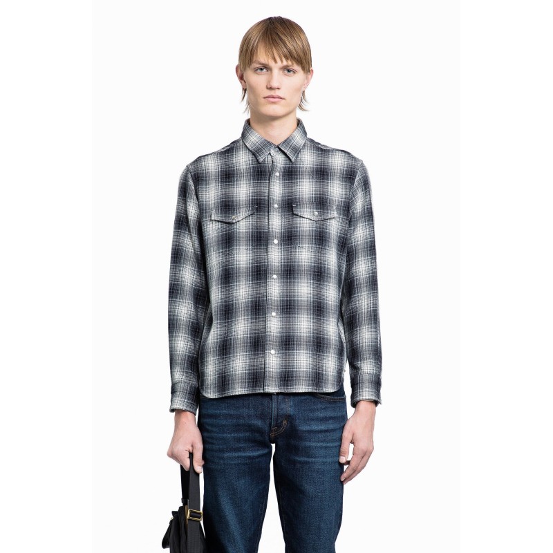 grand check western shirt