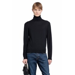 fine gauge merino roll neck sweater