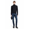 fine gauge merino roll neck sweater