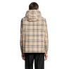 reversible vintage check hooded jacket