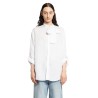 vlogo scarf collar linen shirt