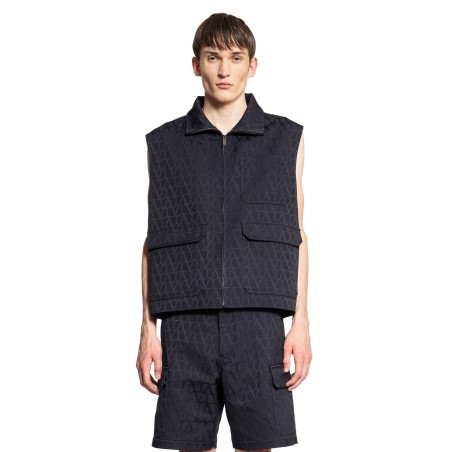 cotton toile utility vest