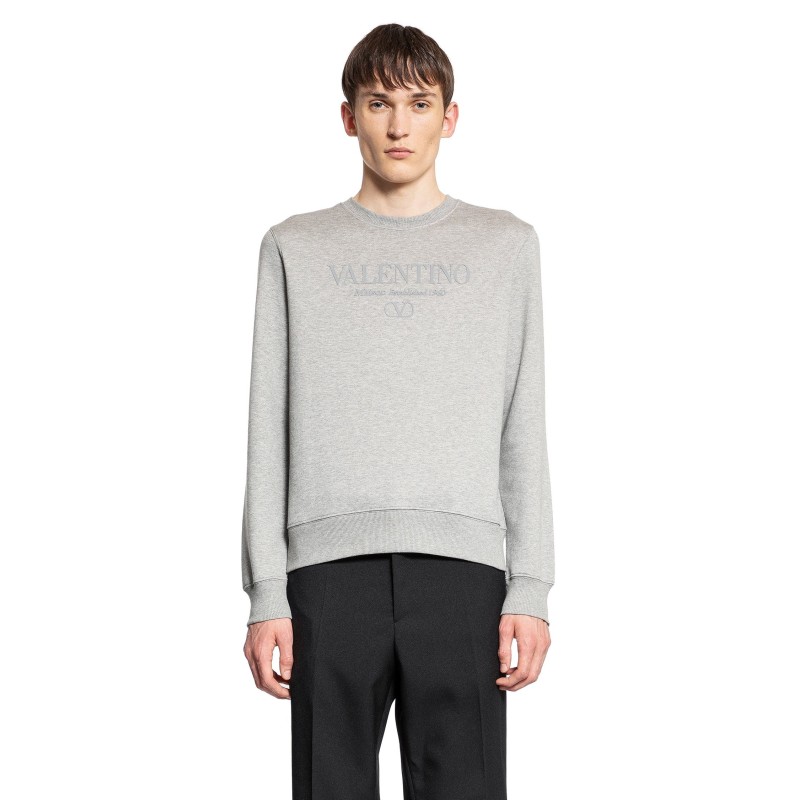 valentino print cotton sweatshirt