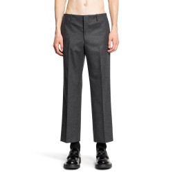 wool flannel cropped trousers