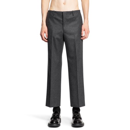 wool flannel cropped trousers