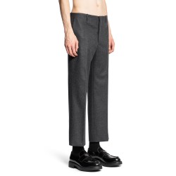 wool flannel cropped trousers