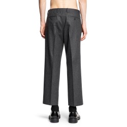 wool flannel cropped trousers