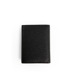 grained leather folding card holder