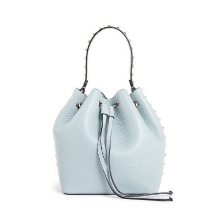 rockstud grainy calfskin bucket bag