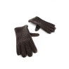 intrecciato leather gloves