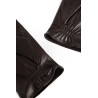 intrecciato leather gloves