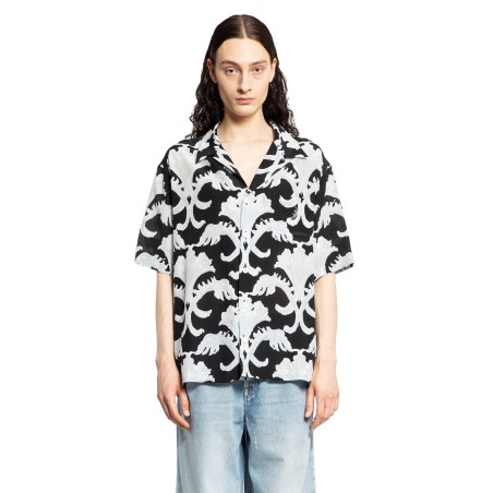 metamorphos wall print bowling shirt