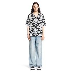 metamorphos wall print bowling shirt