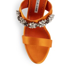 persan satin jewel strap mules